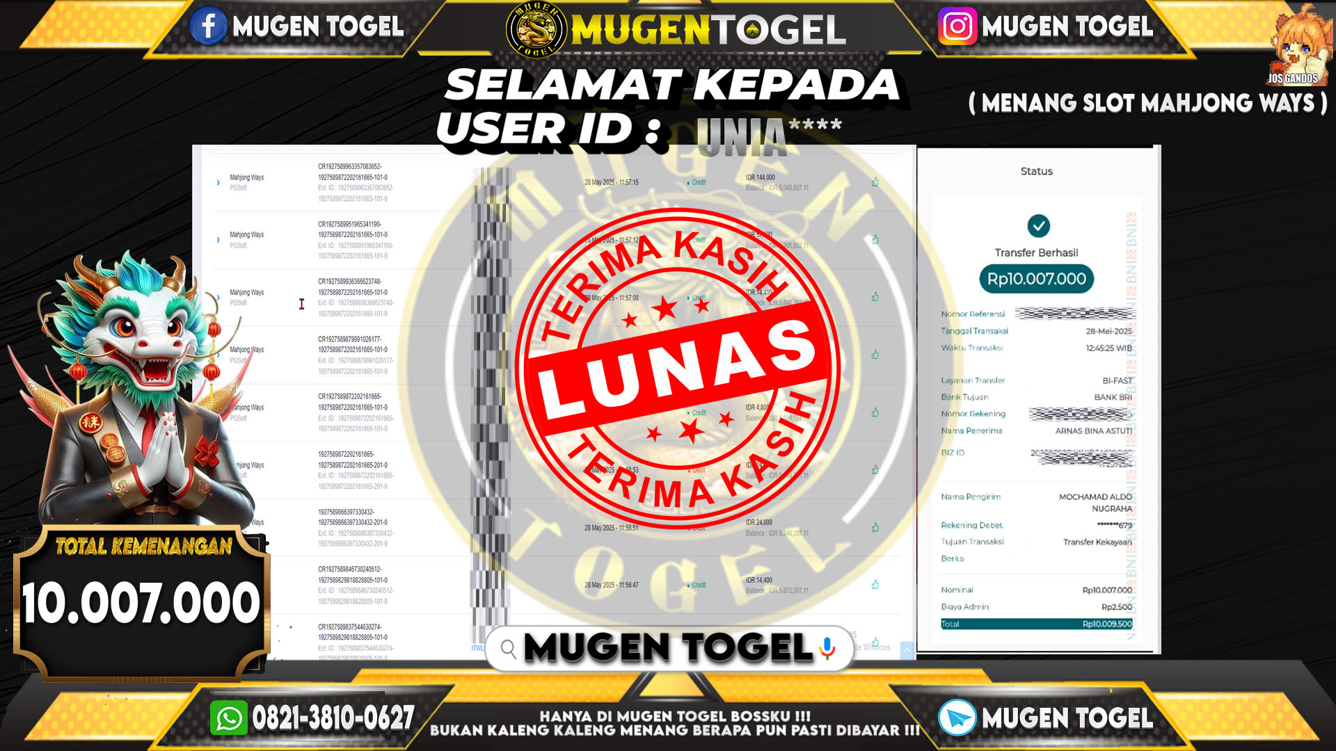 Selamat kepada UNIA***