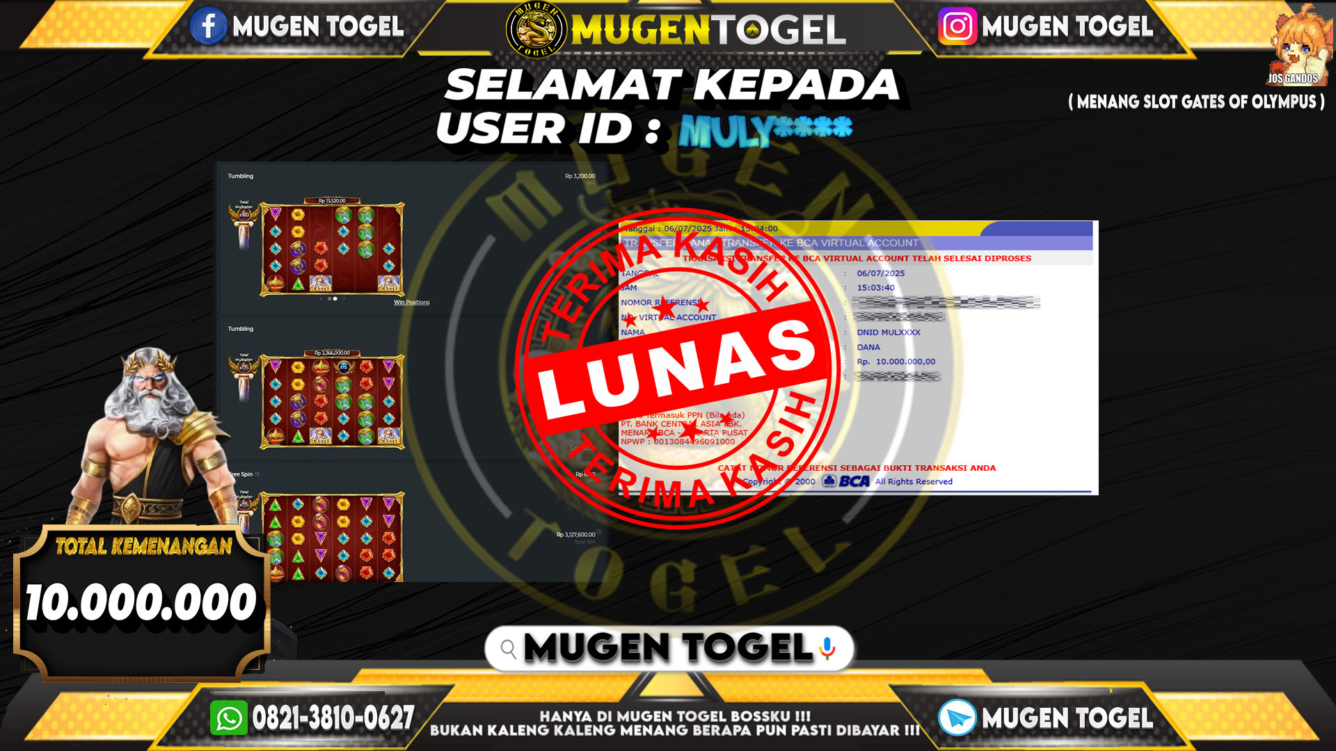 Selamat kepada MULY****