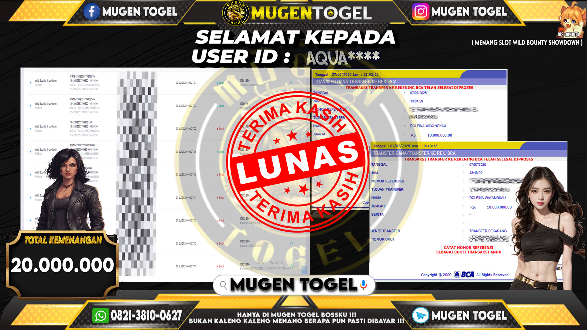 Selamat kepada AQUA*****