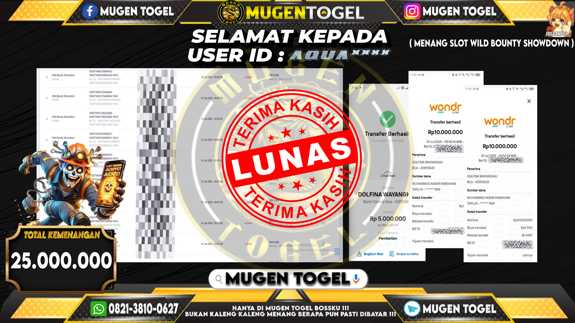 Selamat kepada AQUA***