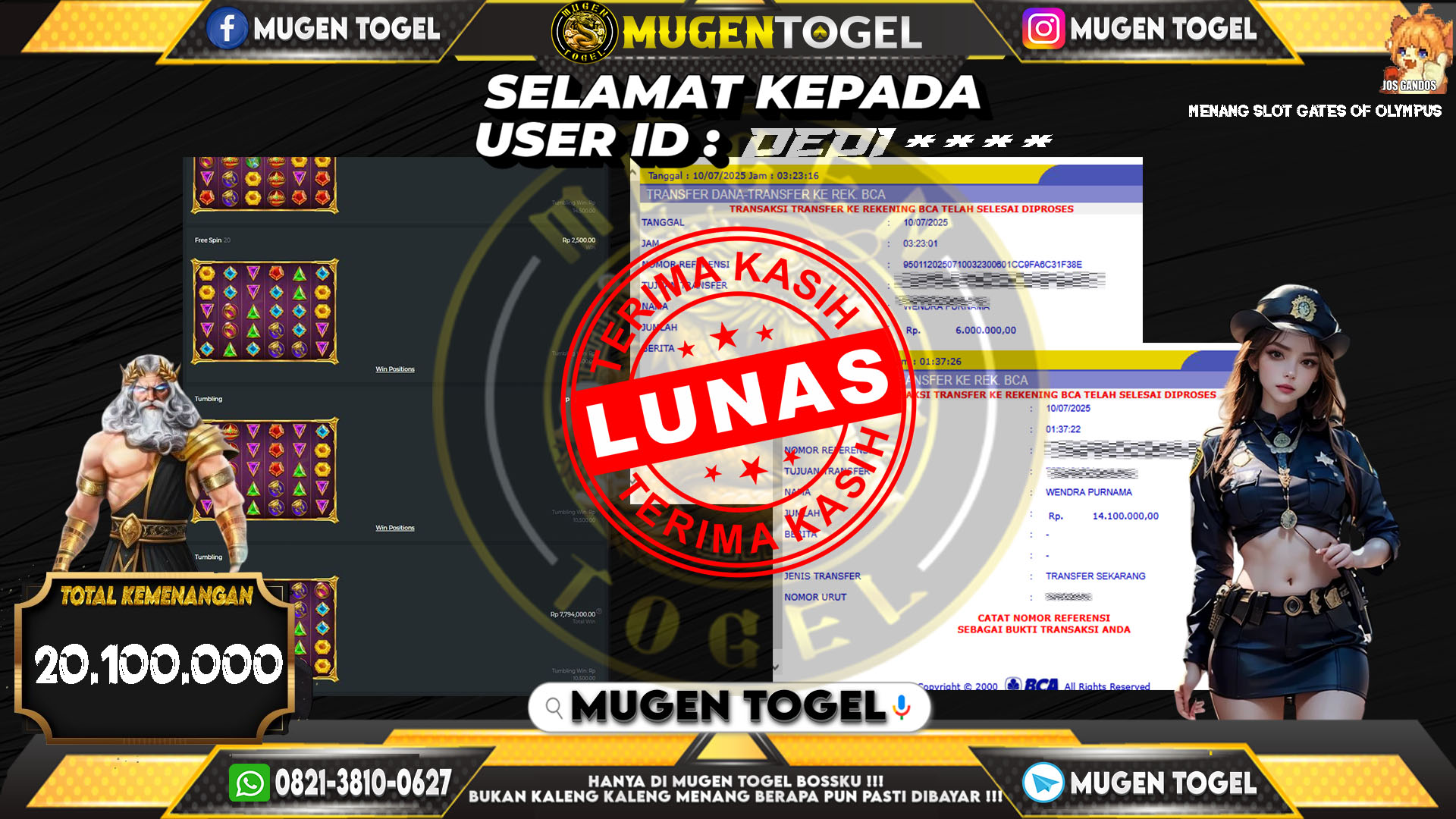 Selamat kepada DEDI****