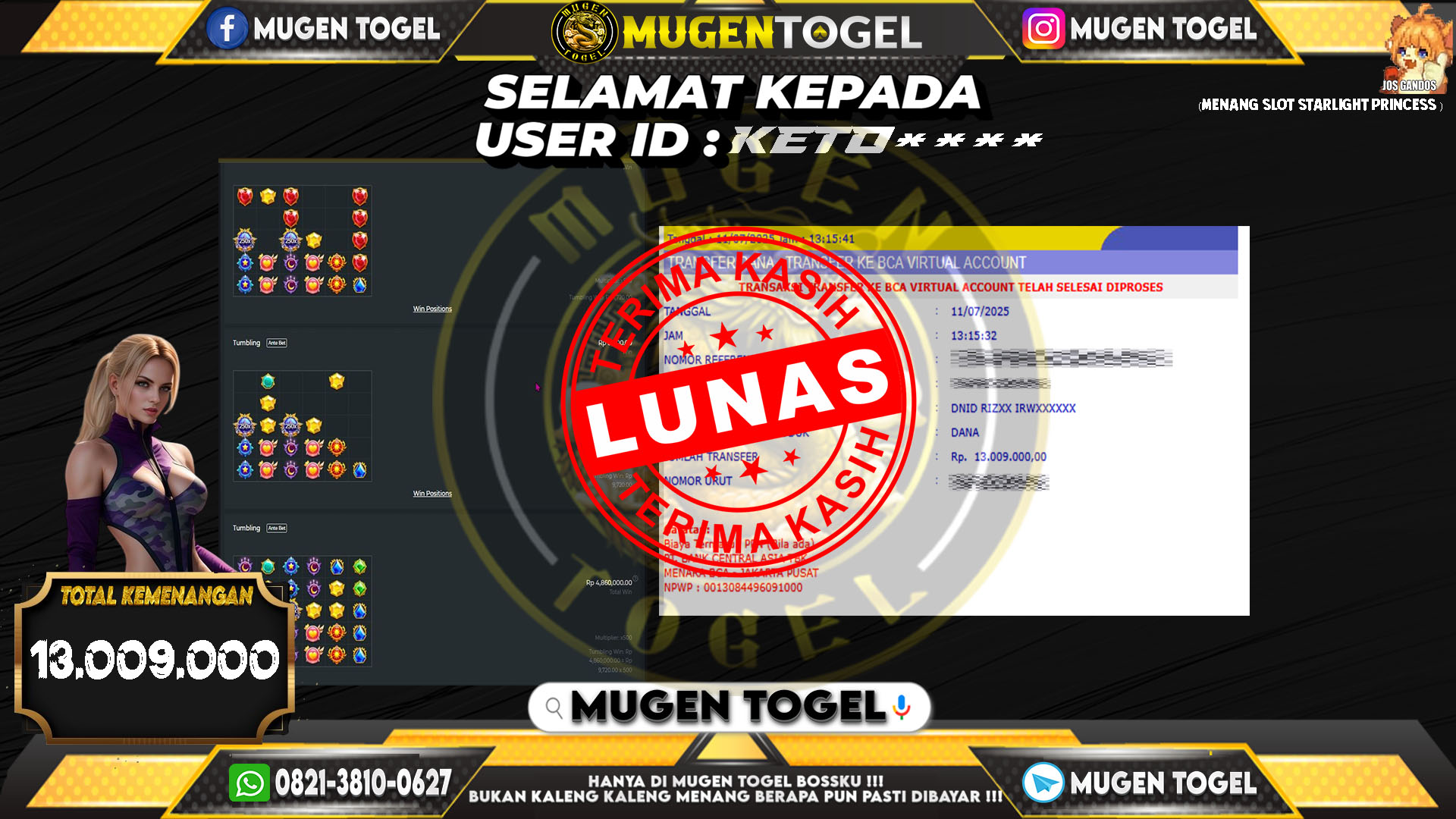 Selamat Kepada KETO****
