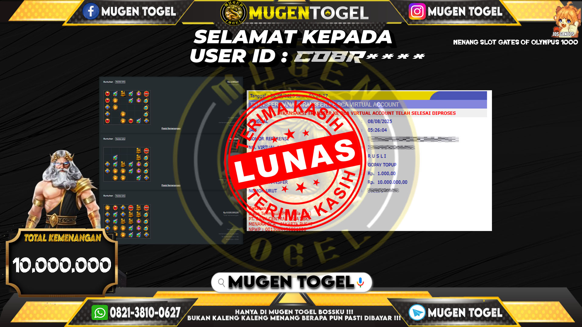 Selamat kepada COBR****
