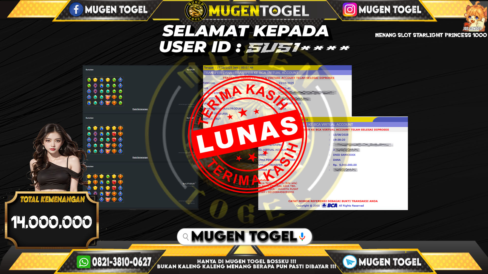 Selamat kepada SUS1****